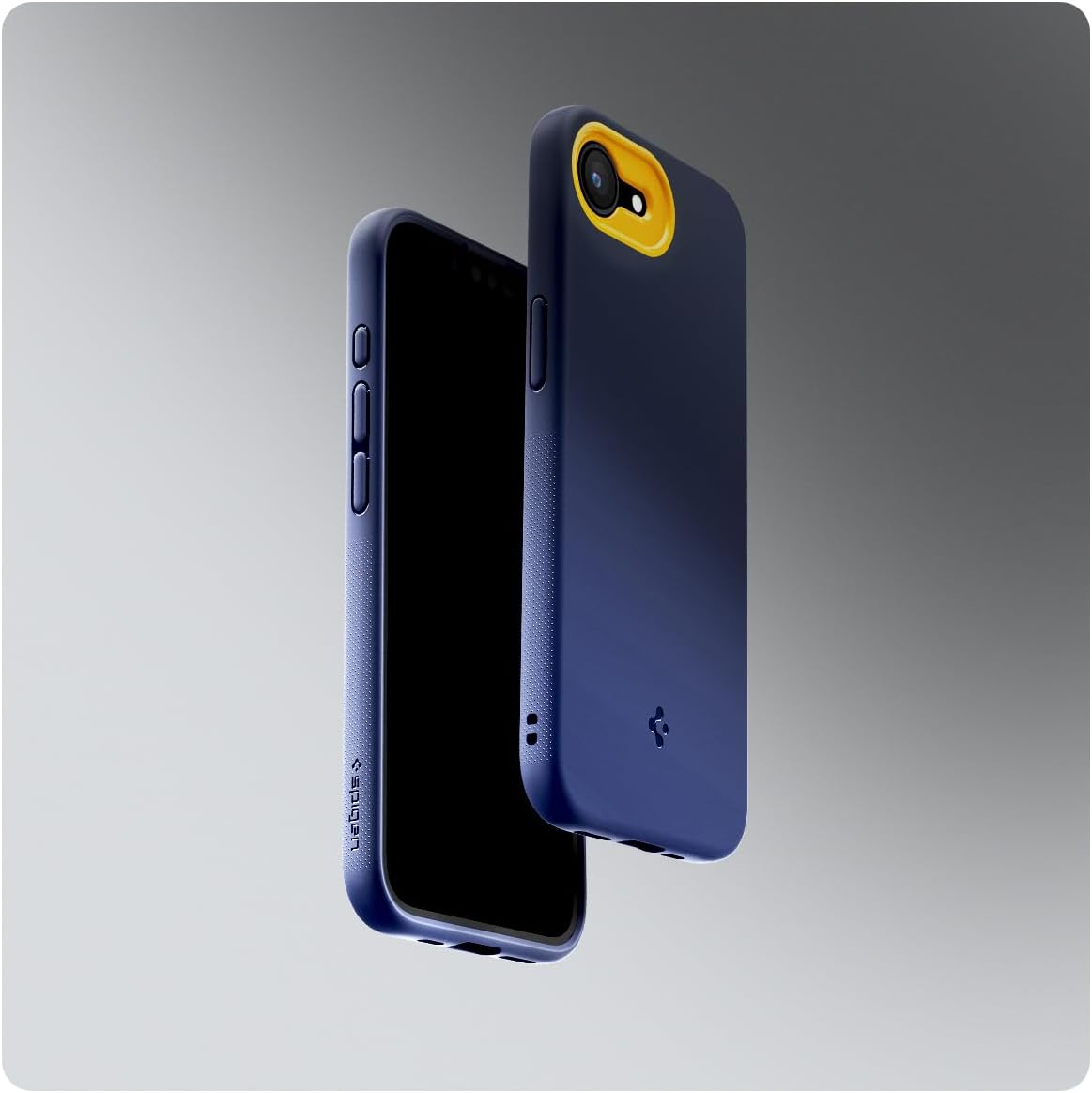 Etui Spigen Nano Pop Mag do MagSafe do Apple iPhone 16e, granatowo-żółte